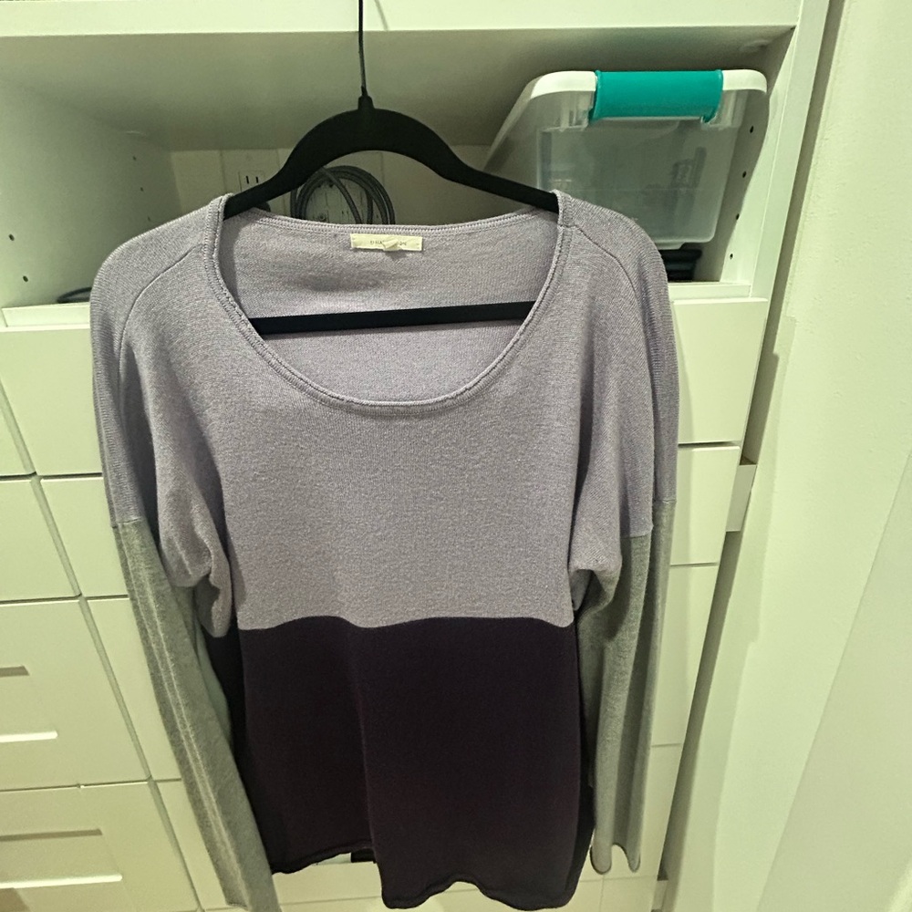 41 Hawthorn Purple and Gray Colorblock Sweater